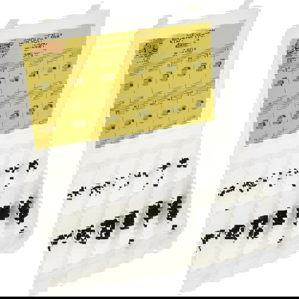 140 Piece, M3 to M10, Alloy Steel Set Screw Assortment